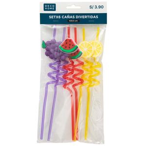 Set DECO HOME x6 Cañas Divertidas