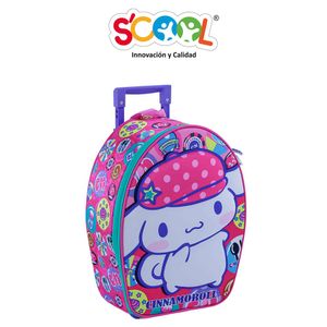 Pack Mochila Con Ruedas Carry On + Lonchera + Cartuchera Scool Rg Cinnamoroll