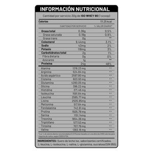 Proteína Universe Nutrition Iso Whey 90 Caja 10 Sachet Vainilla