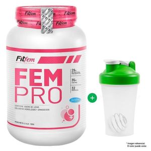 Proteina Suero de Leche Fempro 1.1 kg Chocolate + Shaker