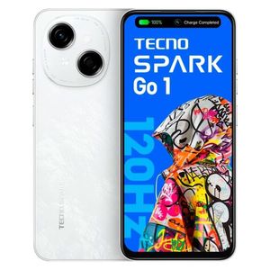 Tecno Spark Go 1  128GB ROM+ 8GB RAM*(4GB+4GB Extended) / COLOR: GLITTERY WHITE