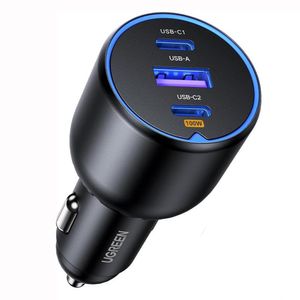 Cargador de Auto Ugreen 130W Fast Charge 3 Puertos