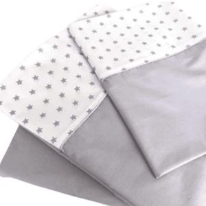 Sabanas de cuna - Juego - 3 piezas - Color plomo