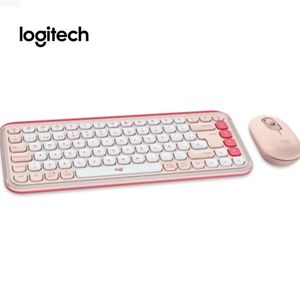 TECLADO LOGITECH + MOUSE POP ICON BLUETOOTHWIRELESS SP  COPILOT ROSE