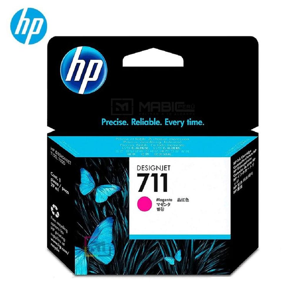 HP 711 Cyan - Cartucce d'inchiostro originali (CZ134A) per stampanti DesignJet T530, T525, T520, T130, T125, T120 e T100 di grande formato