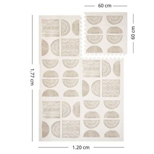 Piso Alfombra Eva Infantil La Sonaja Geométrico Antigolpes
