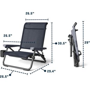 YETI Hondo Silla de Playa Resistente | Azul Marino