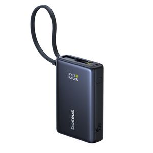 Batería externa Baseus PicoGo 10000 mAh, 45W, pantalla digital, negro