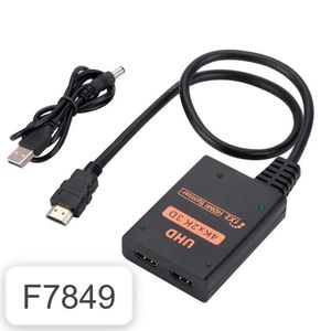 Splitter Hdmi 1x2 Full HD 4K con Cable Multiplica Señal Conecta 2 tv