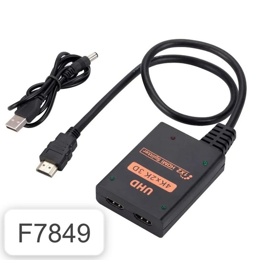 Splitter Hdmi 1x2 Full HD 4K con Cable Multiplica Señal Conecta