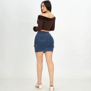Falda Cargo Jeans Mujer