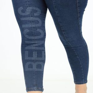 Pantalón Jeans Mujer efecto Push up Estampado Retro