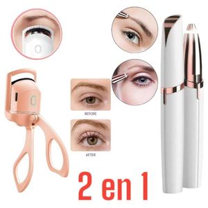 Combo Depilador Rasurador de Cejas y Rizador de Pestañas Termico
