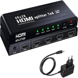 Splitter HDMI 1x4 Distribuidor 1Entrada 4Salidas 4K 3D 1080P PS4 HDTV