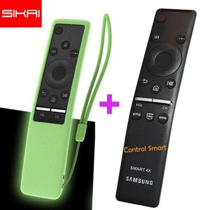 Control remoto para tv samsung smart + funda fosforescente - verde