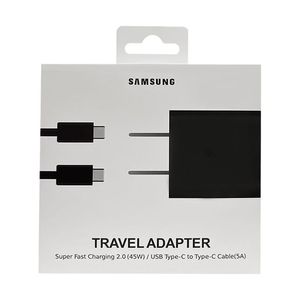 Cargador samsung 45w super fast charging usb-c galaxy s22 s21 not20