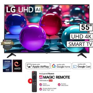 Televisor Smart TV LG Led Uhd 55" 4K Thinq AI 55UA7300 2025 + Control Magic Thinq IA
