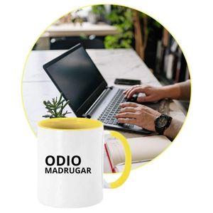 Taza mug 11 onzas frases sarcasmo - Odio madrugar