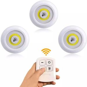 Pack 3 Luz LED con Control Remoto Apagado Automatico