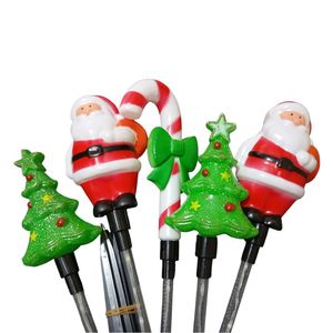 Luces Navidenas Estaca Solar Santas Munecos 5Pcs Papa Noel