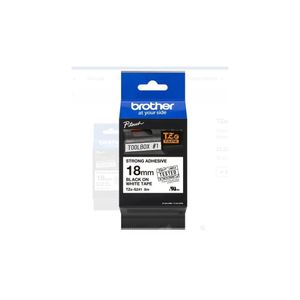 Cinta de Etiquetado Brother TZeS241 Blanco sobre Negro 3/4" (18mm) Ideal para Uso Industrial