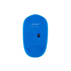 Mouse inalámbrico Advance ADV-1238S azul, 3 botones, conexión USB y diseño ergonómico para mayor co