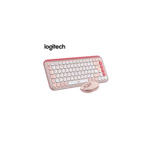 Logitech Teclado y Mouse Wireless Pop Icon Rose - Conexión Bluetooth, Ideal para Oficina y Estilo