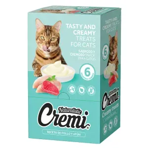 Snack para Gatos Naturalistic Cremi Pollo y Atún Pack x 6und