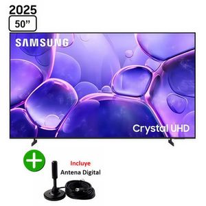 Televisor Samsung 50" Crystal UHD U8000F Smart TV 2025 + Antena Digital