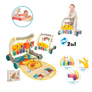 Gimnasio Andador con Piano Musical Ibi Irn para Bebes 2 en 1 Gris