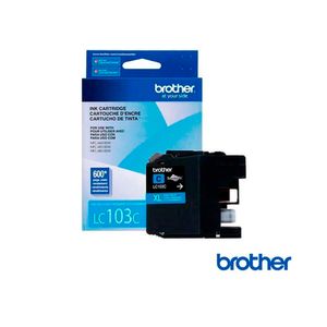 Tinta Brother LC103C Cian para MFC-J4510DW - Hasta 600 páginas - Ideal para impresiones de calidad