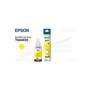 Botella de tinta Epson 664 amarilla de 70ml – Calidad de impresión superior y rendimiento confiable