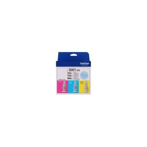 Cartucho de tinta Brother BT5001, alto rendimiento, colores azul, magenta y amarillo, original