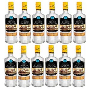 Pisco VARGAS Puro de Ica Botella 750ml - 12 UND