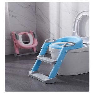Asiento de Entrenamiento Ajustable para Inodoro Celeste