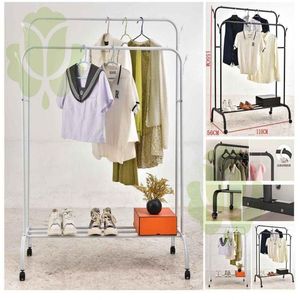 Estante Organizador Ropa Perchero Con Ruedas PB  NEGRO