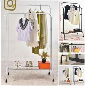 Perchero Organizador con Barra Doble Con Ruedas