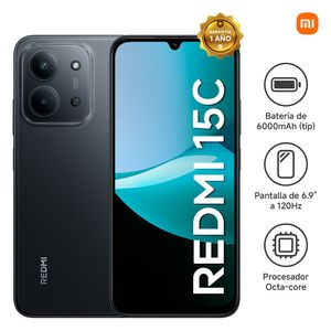 Celular Redmi 15C Midnight Black 4GB RAM 256GB ROM