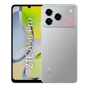 Celular ZTE A56 Pro 4G 128GB, 4GB RAM, cámara dual 50MP + 8MP, 6.75", gris