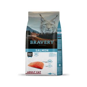 Alimento para Gatos Adultos Bravery Salmón 7 Kg