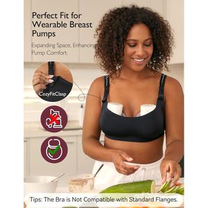 Momcozy brasier lactancia y extractor en uno | XL - Negro