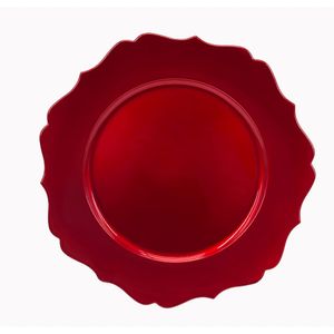 Plato De Sitio Romantico Rojo 33 cm