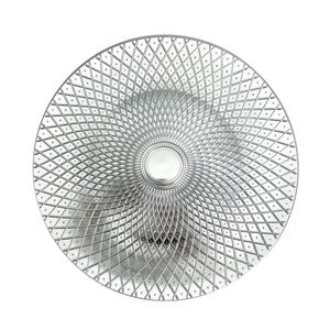 Plato de Sitio Cruzado Plateado Foil 33 cm