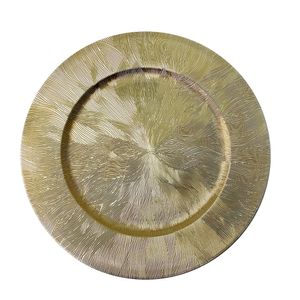 Plato De Sitio Textura Champagne Foil 33 cm