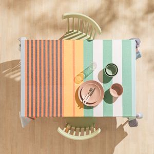 Mantel Algodón Tejido con Lineas