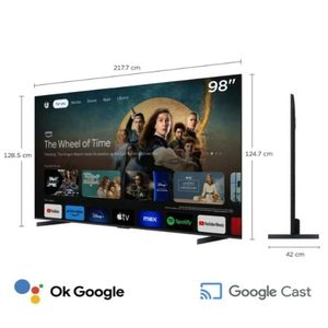TELEVISOR TCL 98" QLED  98P8K UHD 4K GOOGLE TV  2025