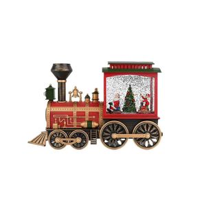 NAVIDAD Adorno tren navideño diseño santa opera a pila