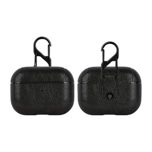 Funda de auriculares de cuero sintético vino para Airpods Pro