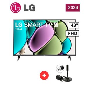 TELEVISOR LG 43'' 43LR6000PSA FHD SMART TV AÑO 2024 + ANTENA DIGITAL