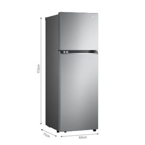 Refrigeradora LG 335L GT33BPP Top Freezer Door Cooling Plateada.